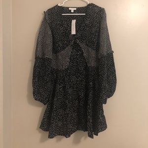 NWT Topshop v neck patchwork mini dress